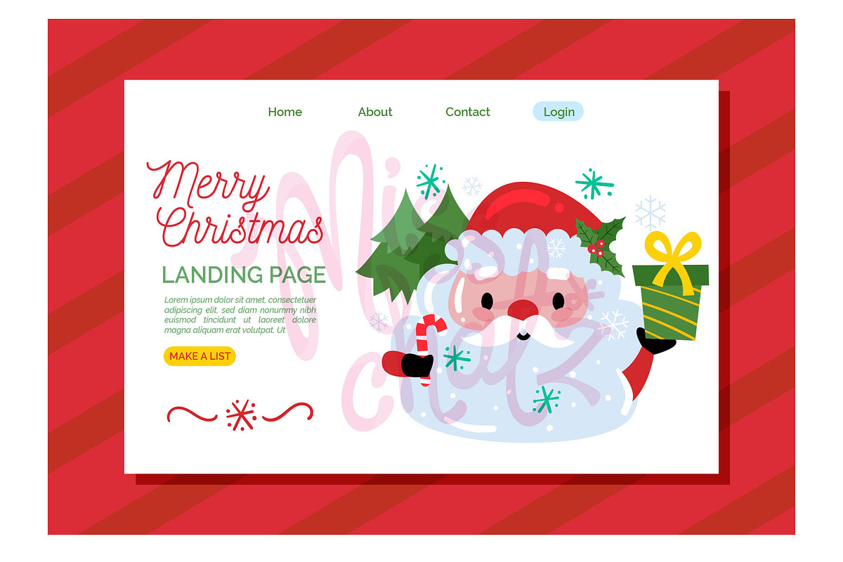 Christmas Landing Page in Landing Page Templates - product preview 8