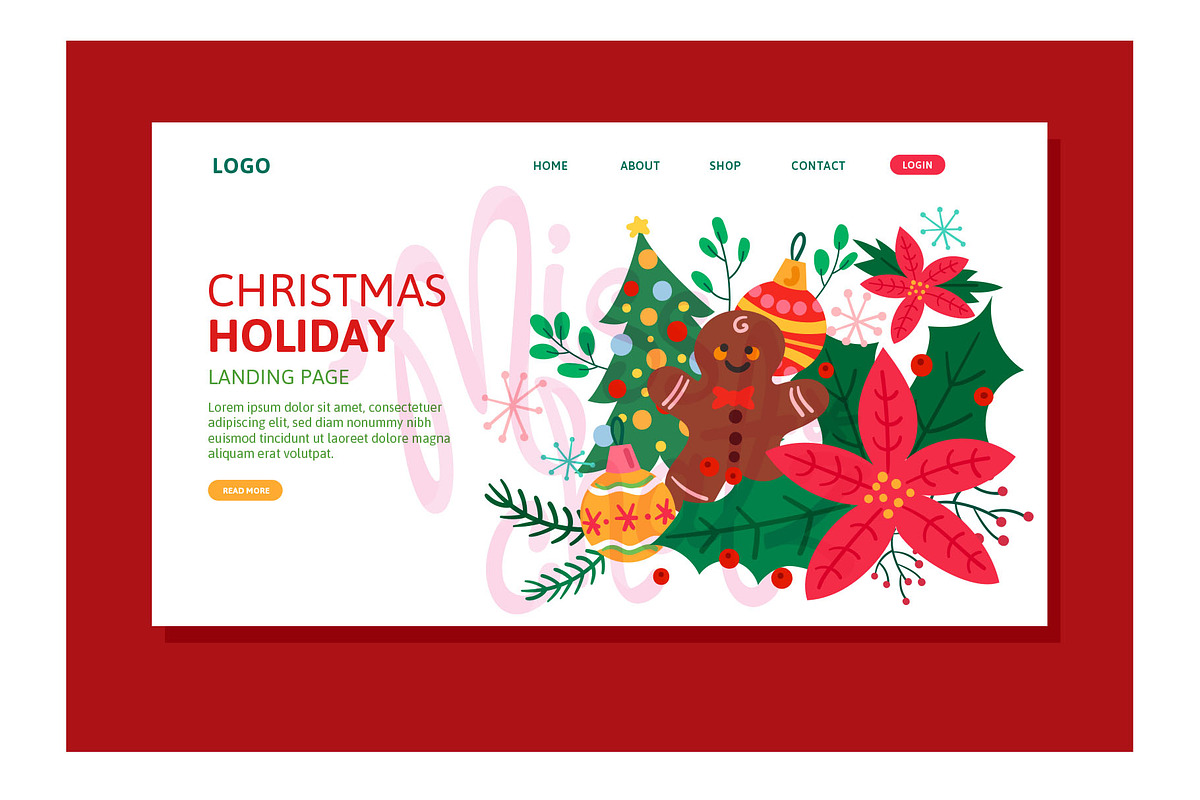 Christmas Landing Page #2 in Landing Page Templates - product preview 8