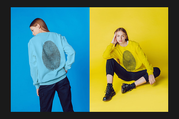 Girl's Sweatshirt Mock-Up Set in Product Mockups - product preview 15