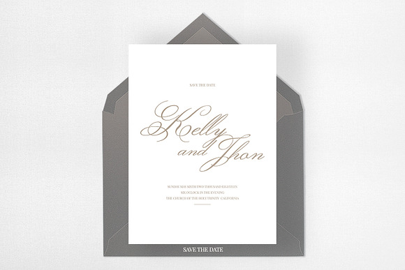 Minimal Gold White Wedding Suite in Wedding Templates - product preview 3