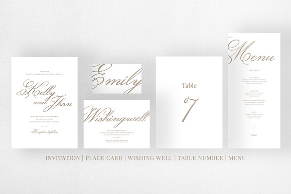 Minimal Gold White Wedding Suite in Wedding Templates - product preview 4