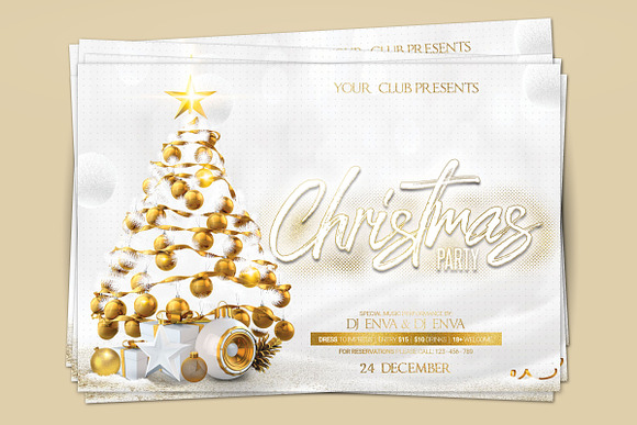 Christmas New Year Party Flyer in Flyer Templates - product preview 1