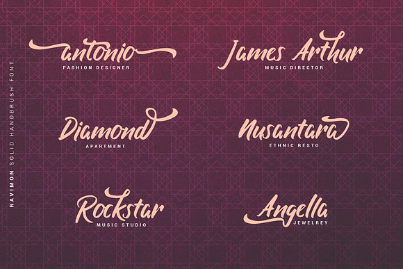 Ravimon - Solid Handbrush Font in Script Fonts - product preview 3