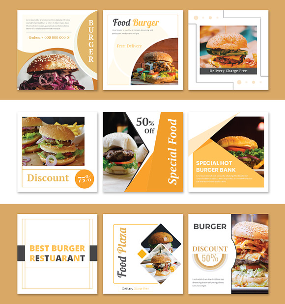 Fast Food Social Media Pack in Instagram Templates - product preview 3