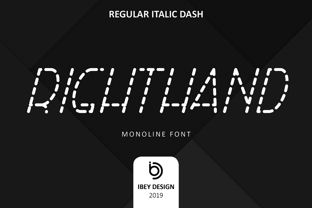RightHand Regular Italic Dash Font in Display Fonts - product preview 8