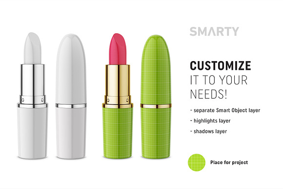 Lipstick mockup in Product Mockups - product preview 4