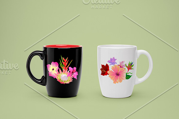 Flowers Tropical Illustration Pack in Illustrations - product preview 4