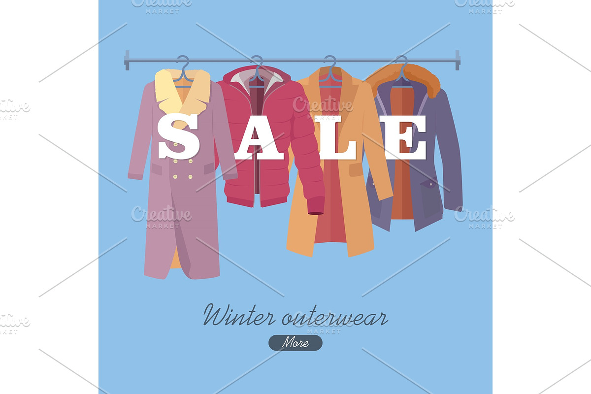 Winter Outerwear Sale Banner Winter in Illustrations - product preview 8