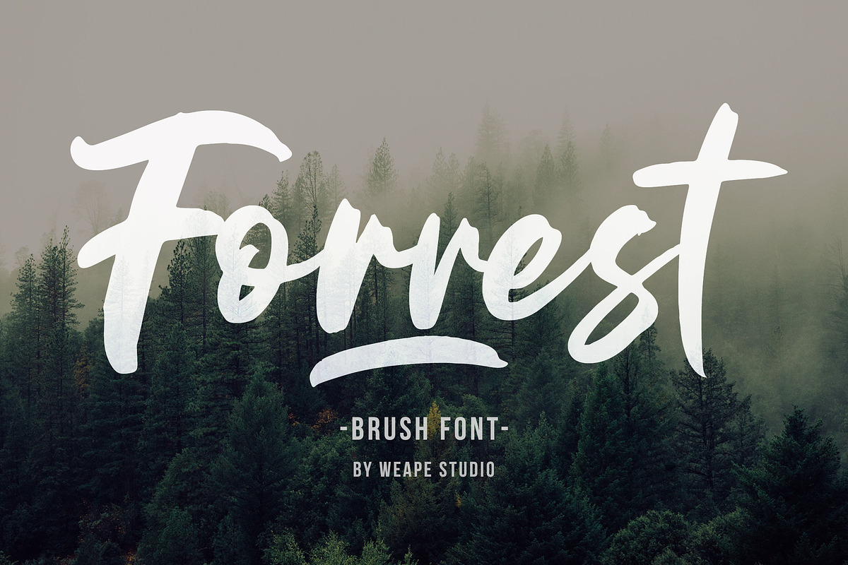 Forrest - Brush Font in Script Fonts - product preview 8