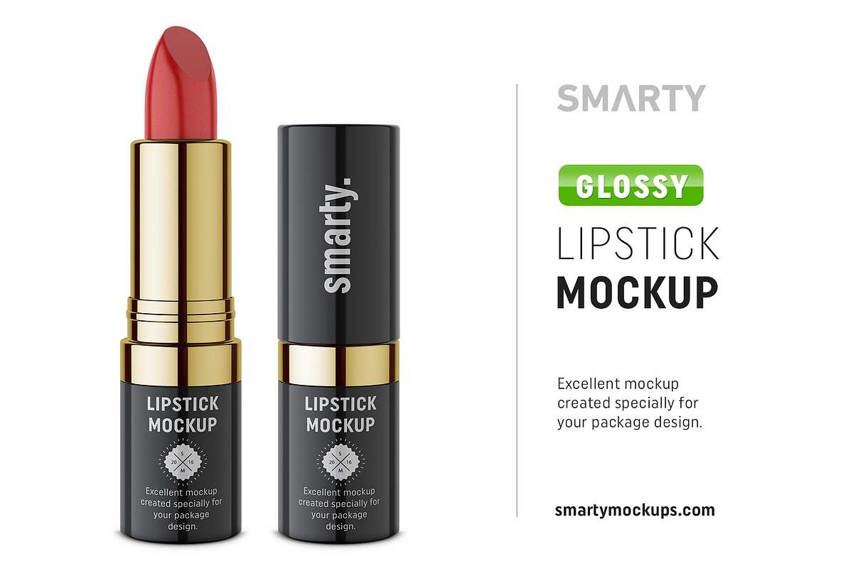 Glossy lipstick mockup in Product Mockups - product preview 8