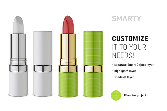 Matt lipstick mockup in Product Mockups - product preview 1