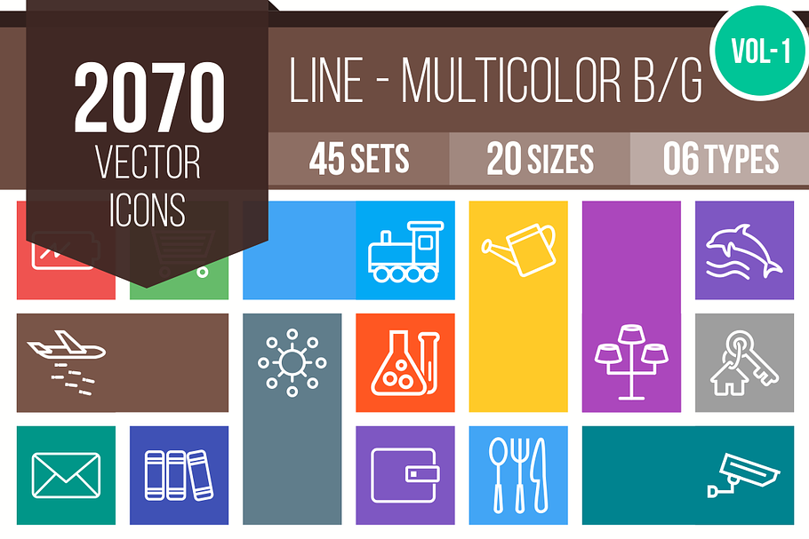 2070 Line Multicolor Icons (V1)
