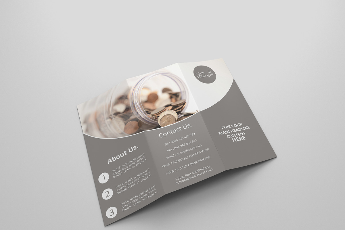 Finance Tri-fold Brochures in Brochure Templates - product preview 8