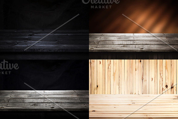 Perspective wooden backgrounds in Textures - product preview 2