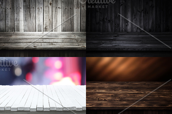 Perspective wooden backgrounds in Textures - product preview 4