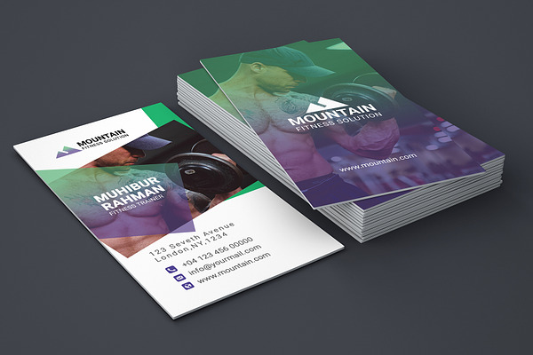 Fitness and Gym Center Business Card