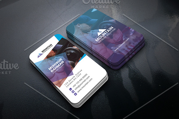 Fitness and Gym Center Business Card in Business Card Templates - product preview 2