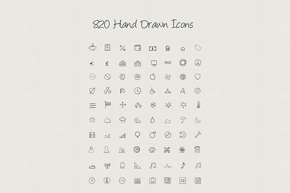 Hand Drawn Icons V.2 in Hand Drawn Icons - product preview 2