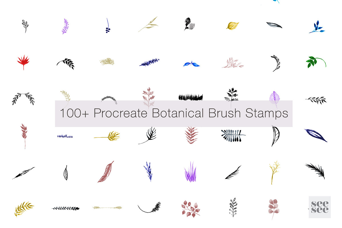 100+ Botanical Procreate Brush Stamp in Add-Ons - product preview 8