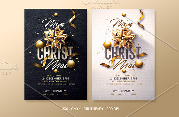 Christmas Invitation - Flyer PSD in Flyer Templates - product preview 1