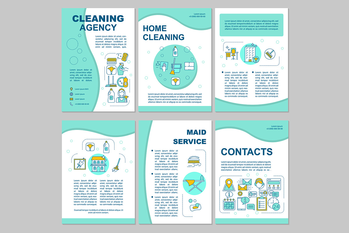 Cleaning agency brochure template in Brochure Templates - product preview 8
