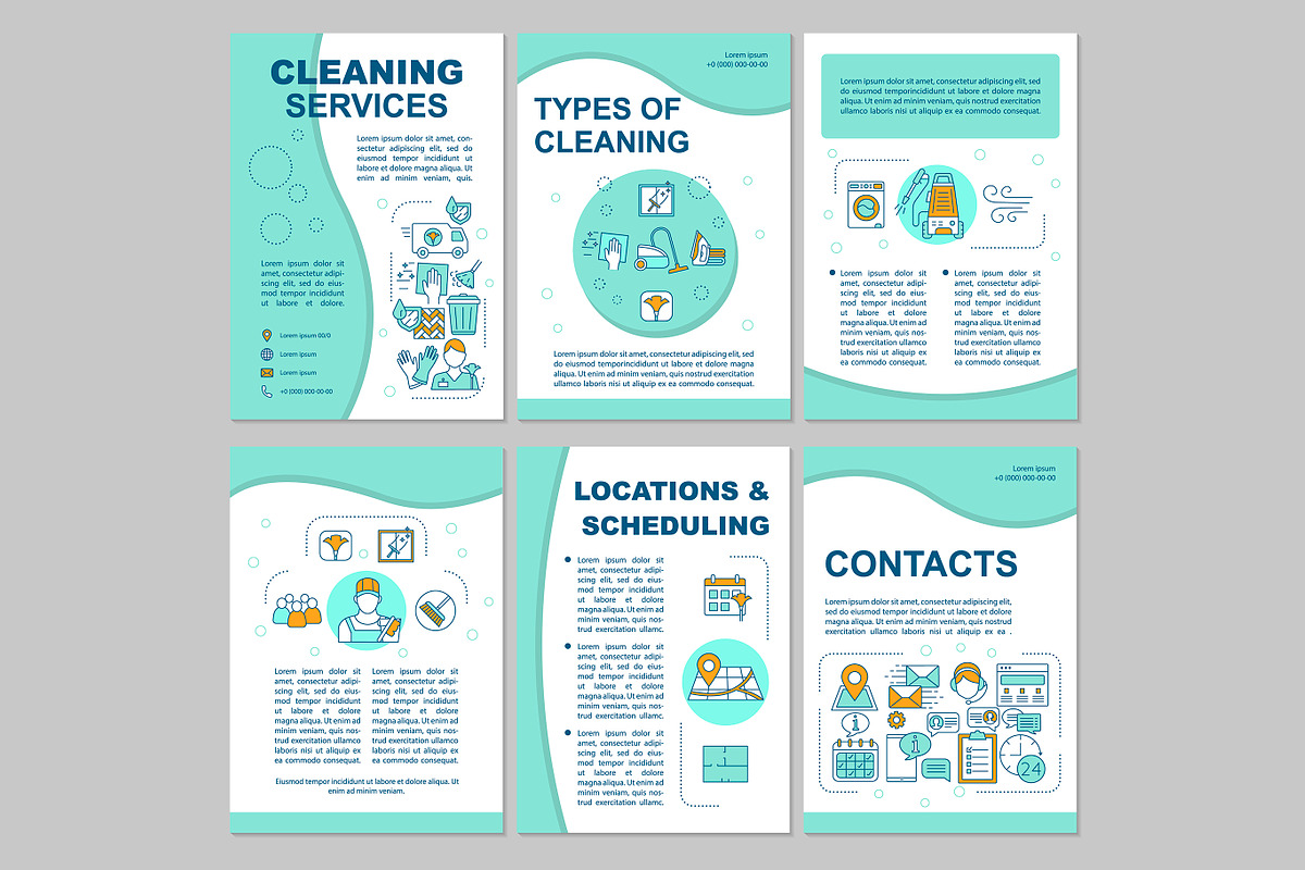 Cleaning services brochure template in Brochure Templates - product preview 8