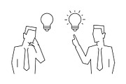 Conception of idea in businessman