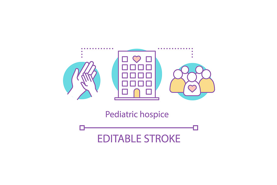 Pediatric hospice concept icon