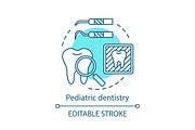 Pediatric dentistry concept icon