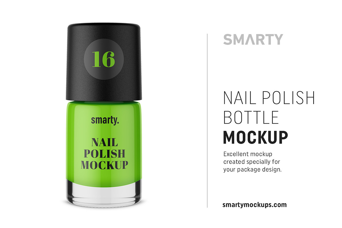 Nail polish bottle mockup in Product Mockups - product preview 8