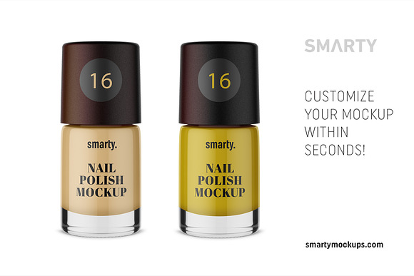 Nail polish bottle mockup in Product Mockups - product preview 1