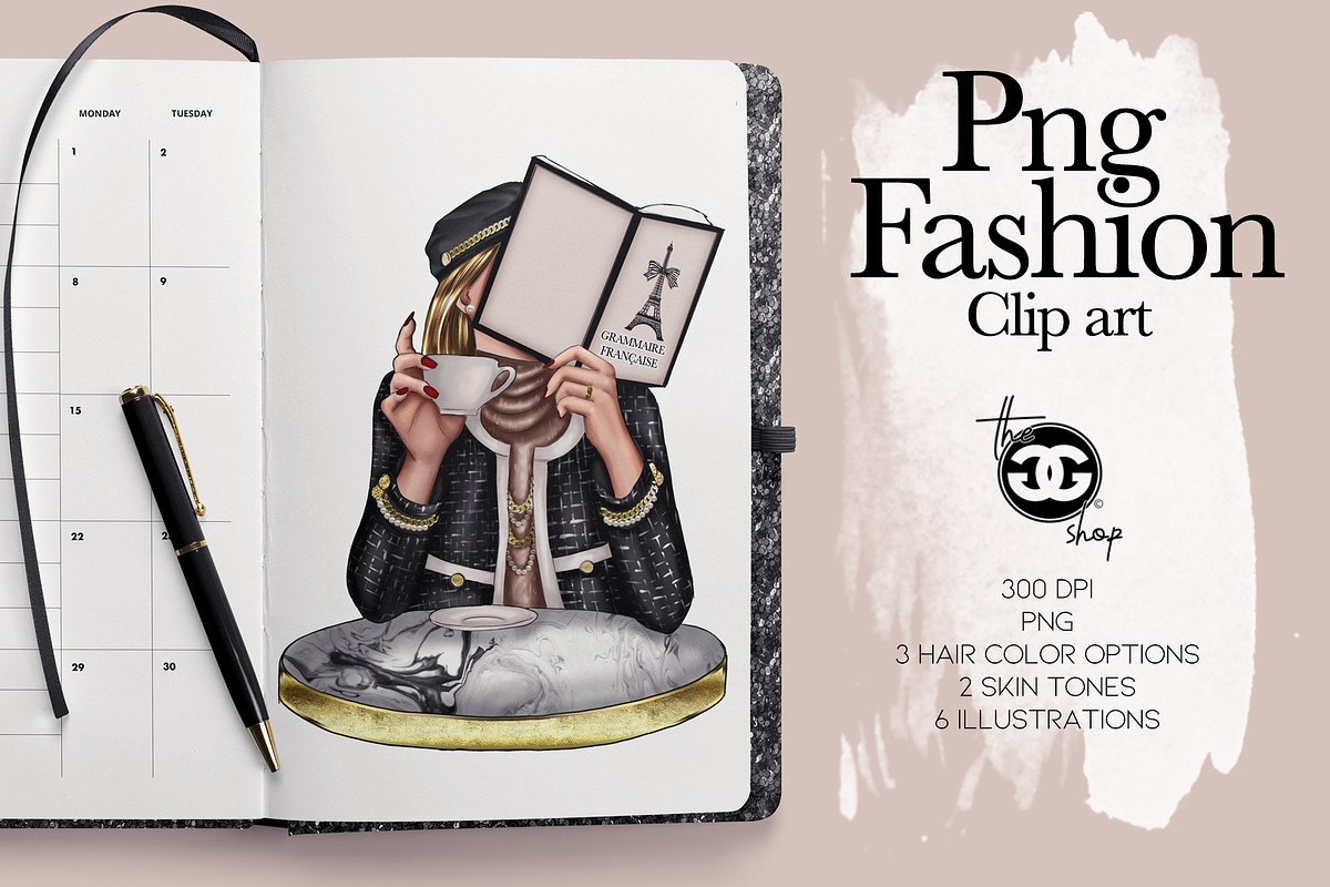 Fashion Girl png clip art in Illustrations - product preview 8