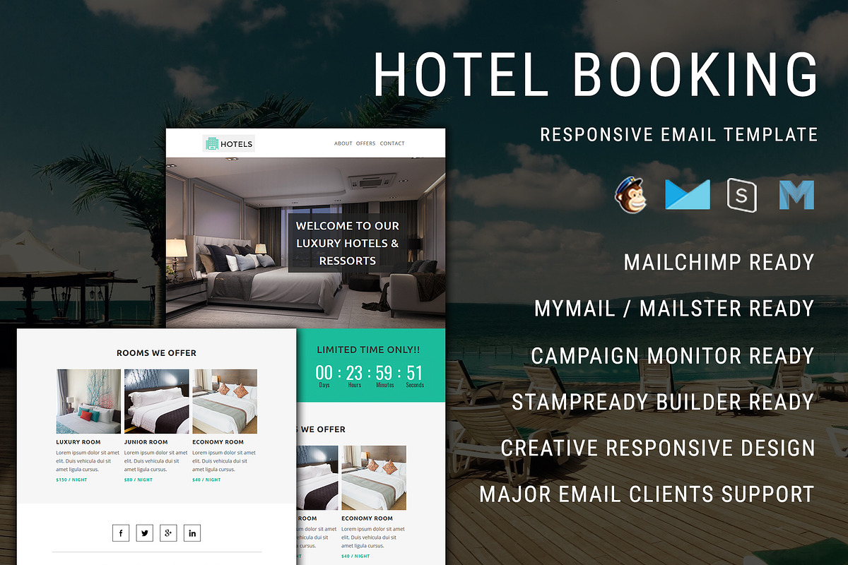 Hotel Booking – Email Template in Mailchimp Templates - product preview 8