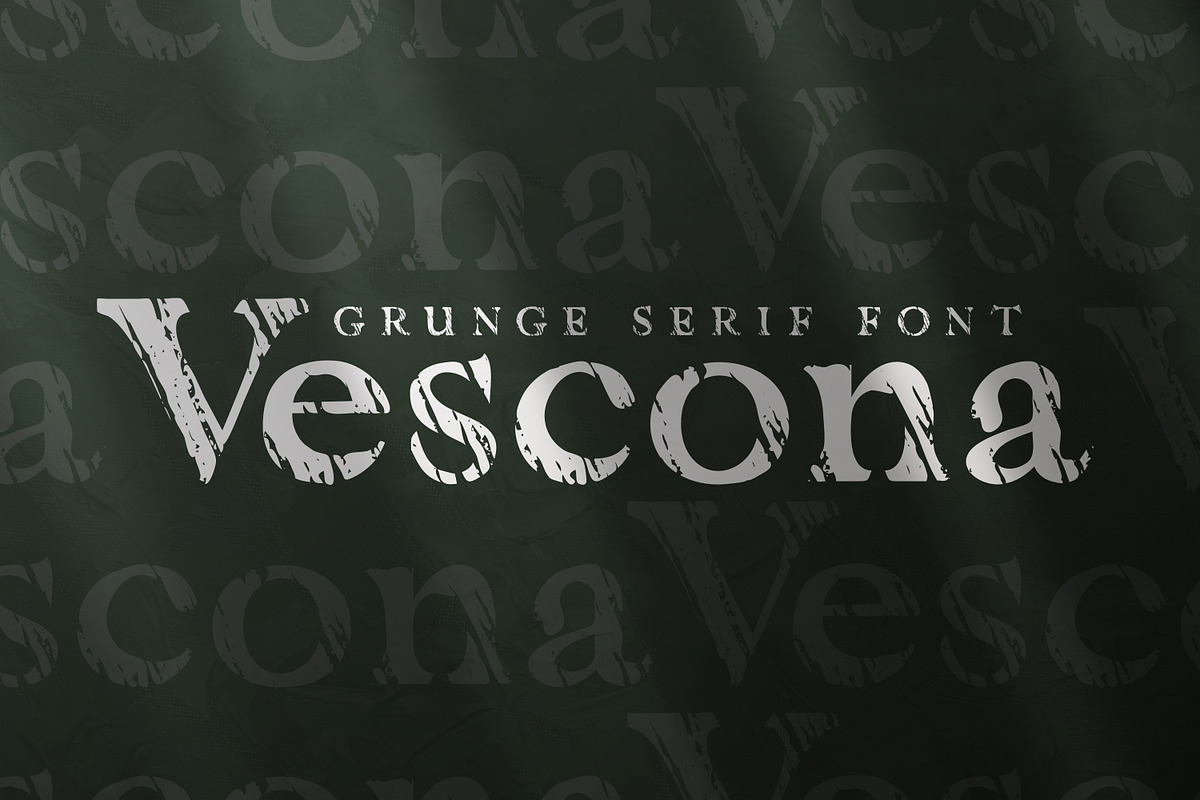 Vescona - Grunge Serif Font in Slab Serif Fonts - product preview 8