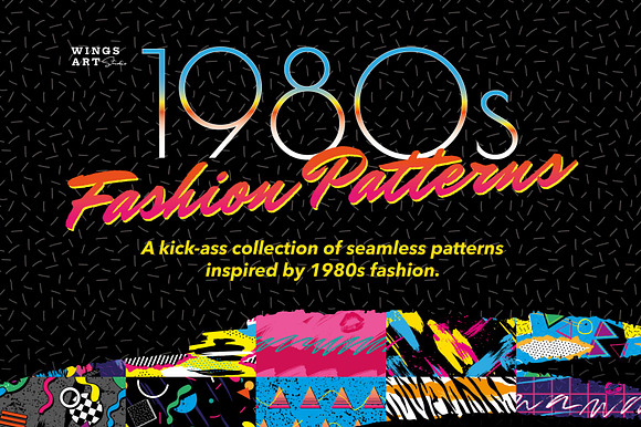 1980s Retro Fashion Patterns in Patterns - product preview 5
