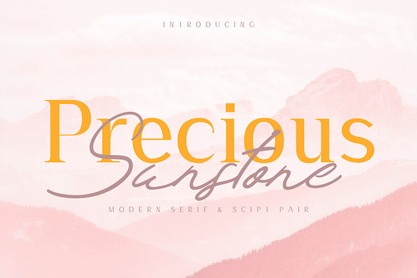 Precious & Sunstone Modern Font Duo
