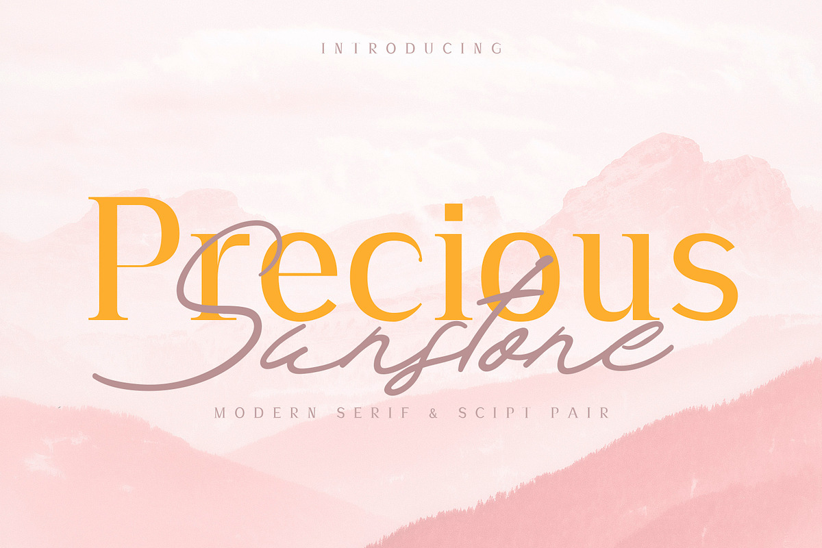 Precious & Sunstone Modern Font Duo in Serif Fonts - product preview 8