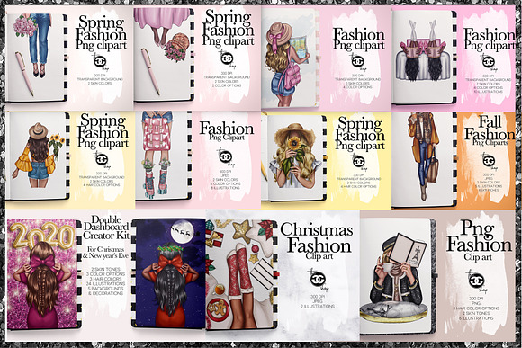 Fashion Mega Bundle png set in Illustrations - product preview 2