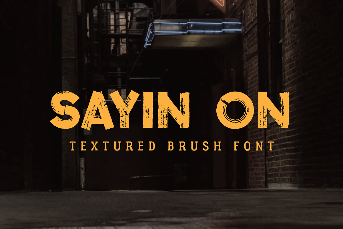 Sayin On - Textured Font in Display Fonts - product preview 8