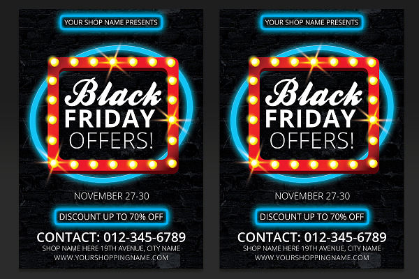 Black Friday Sale Flyer Template PSD
