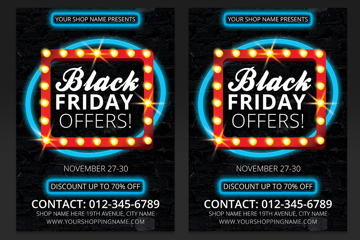 Black Friday Sale Flyer Template PSD in Flyer Templates - product preview 8