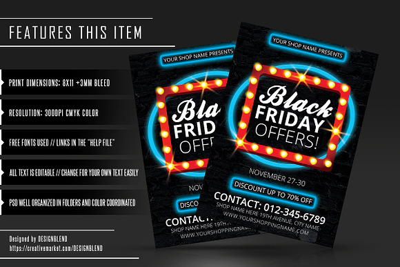 Black Friday Sale Flyer Template PSD in Flyer Templates - product preview 1