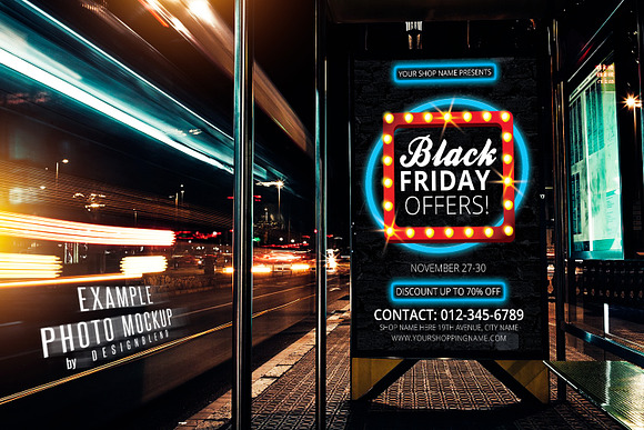 Black Friday Sale Flyer Template PSD in Flyer Templates - product preview 2