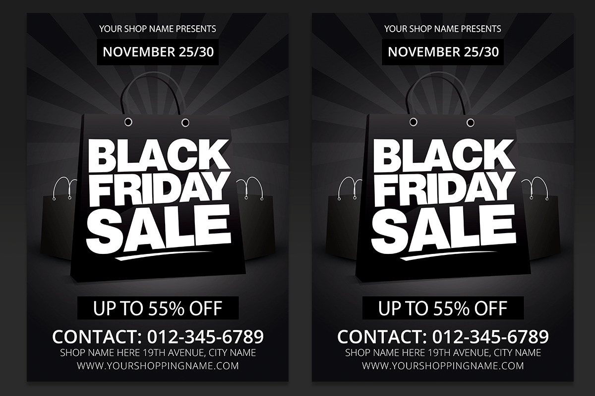 Black Friday Sale Flyer Template PSD in Flyer Templates - product preview 8