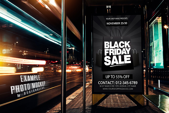 Black Friday Sale Flyer Template PSD in Flyer Templates - product preview 2