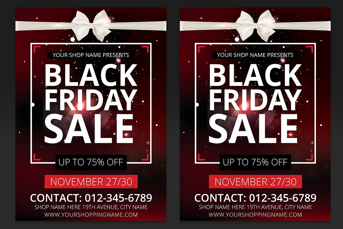 Black Friday Sales Flyer PSD in Flyer Templates - product preview 8