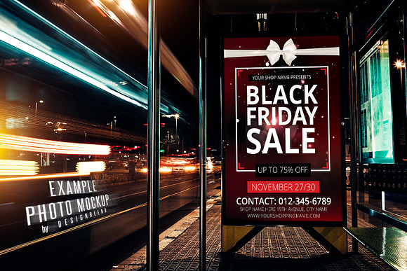 Black Friday Sales Flyer PSD in Flyer Templates - product preview 2