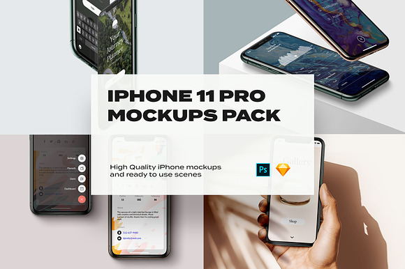 iPhone 11 Mockup PSD - sketch in Mobile & Web Mockups - product preview 15