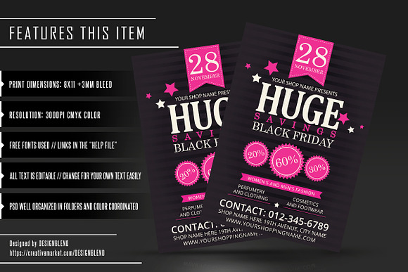 Black Friday Sales Flyer Template in Flyer Templates - product preview 1