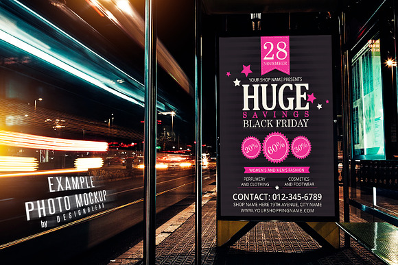 Black Friday Sales Flyer Template in Flyer Templates - product preview 2
